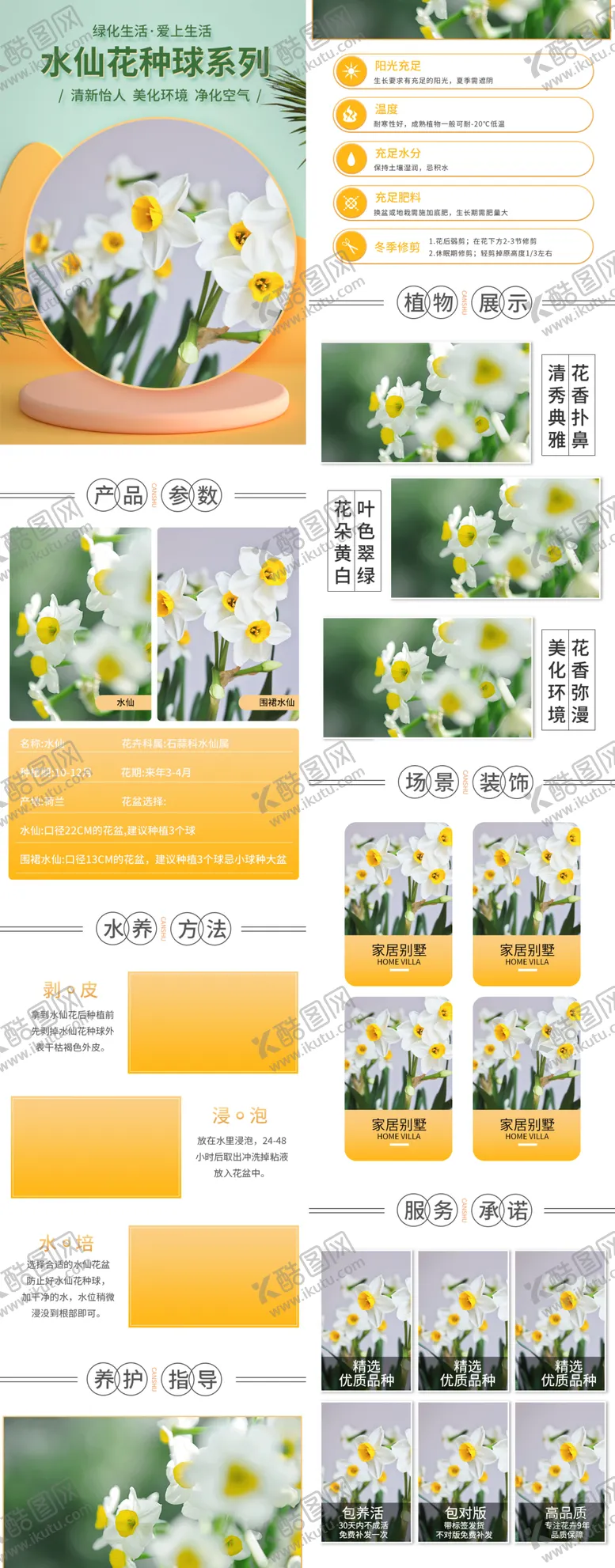 编号：61805411240620584612【酷图网】源文件下载-水仙花详情页