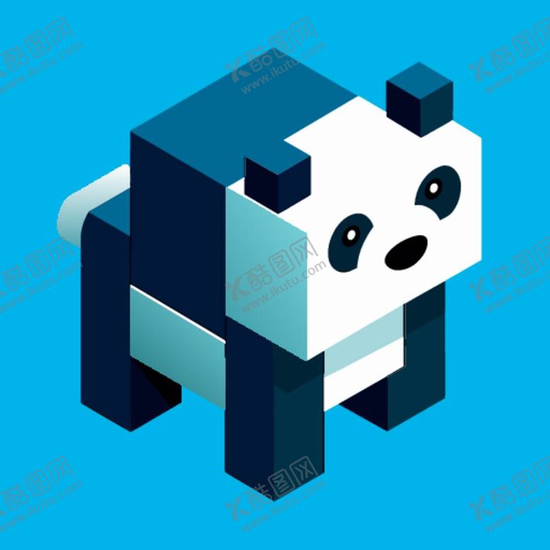 编号：38431912061002119138【酷图网】源文件下载-3D效果视角大熊猫