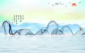 水墨背景墙