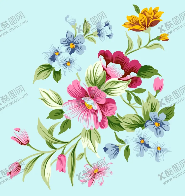 编号：15162801270342078305【酷图网】源文件下载-花卉底纹背景 