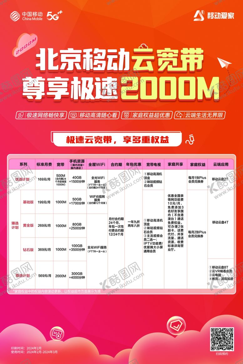 编号：86964009211655442029【酷图网】源文件下载-北京移动云网融合优惠套餐
