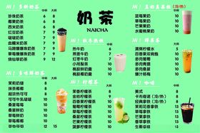 奶茶灯箱咖啡水果冰粉柠檬冰沙