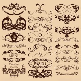 复古装饰性花纹设计元素