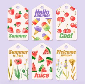 圣诞主题可爱吊牌设计