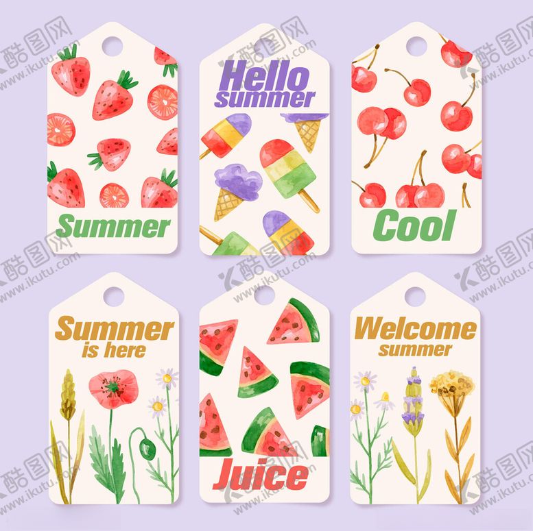 编号：13974812191914138675【酷图网】源文件下载-夏日果汁主题可爱吊牌