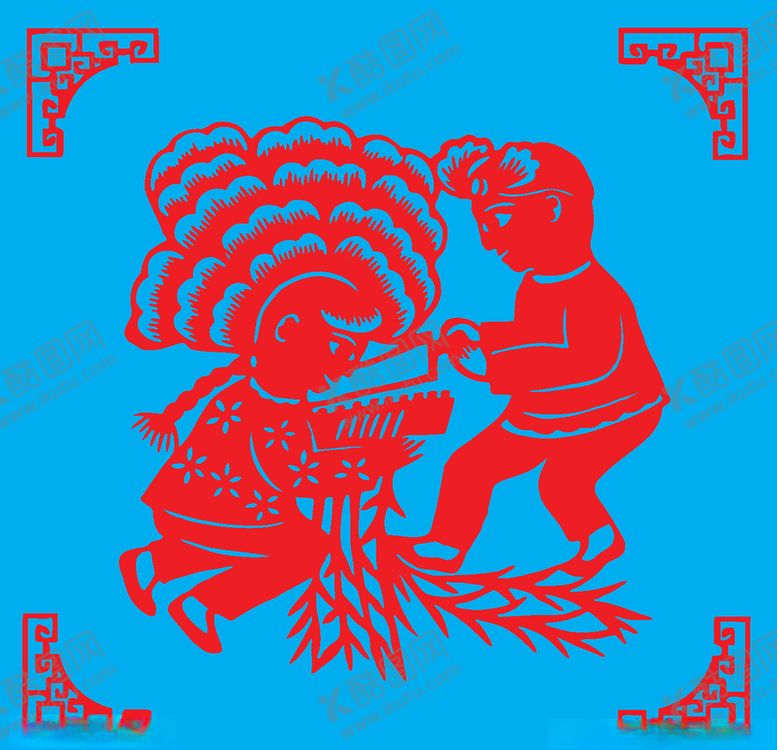 编号：80370403270247372867【酷图网】源文件下载-切草剪纸