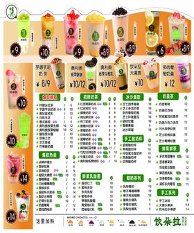 编号：29154610081955221793【酷图网】源文件下载-奶茶菜单