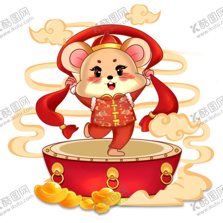 编号：64865309210433026599【酷图网】源文件下载-过年鼠