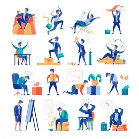 多样办公场景人物插画