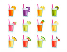 矢量果汁饮料