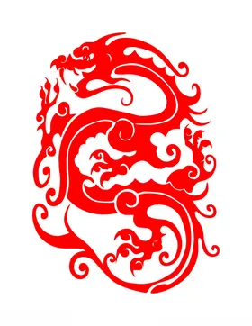 卡通龙动画logo底纹