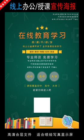 远程办公在线授课海报