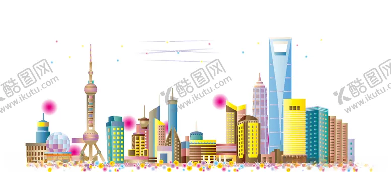 编号：15590304192240108306【酷图网】源文件下载-卡通彩色上海城市矢量