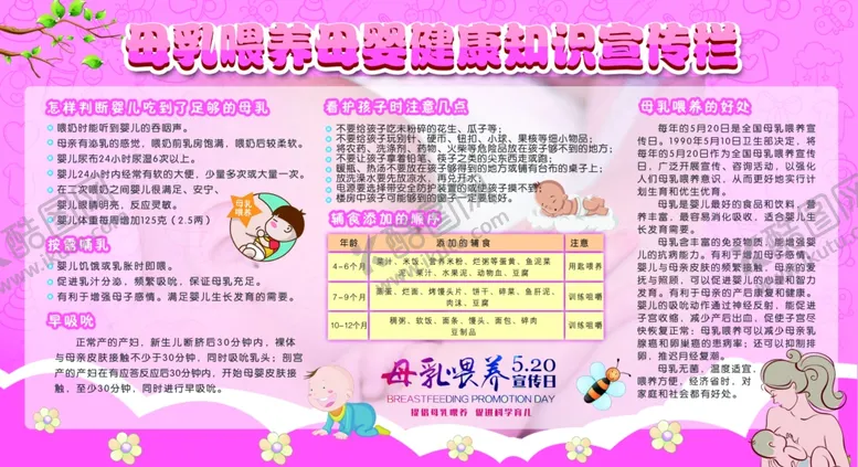编号：88052905101705497836【酷图网】源文件下载-母婴喂养健康知识宣传栏