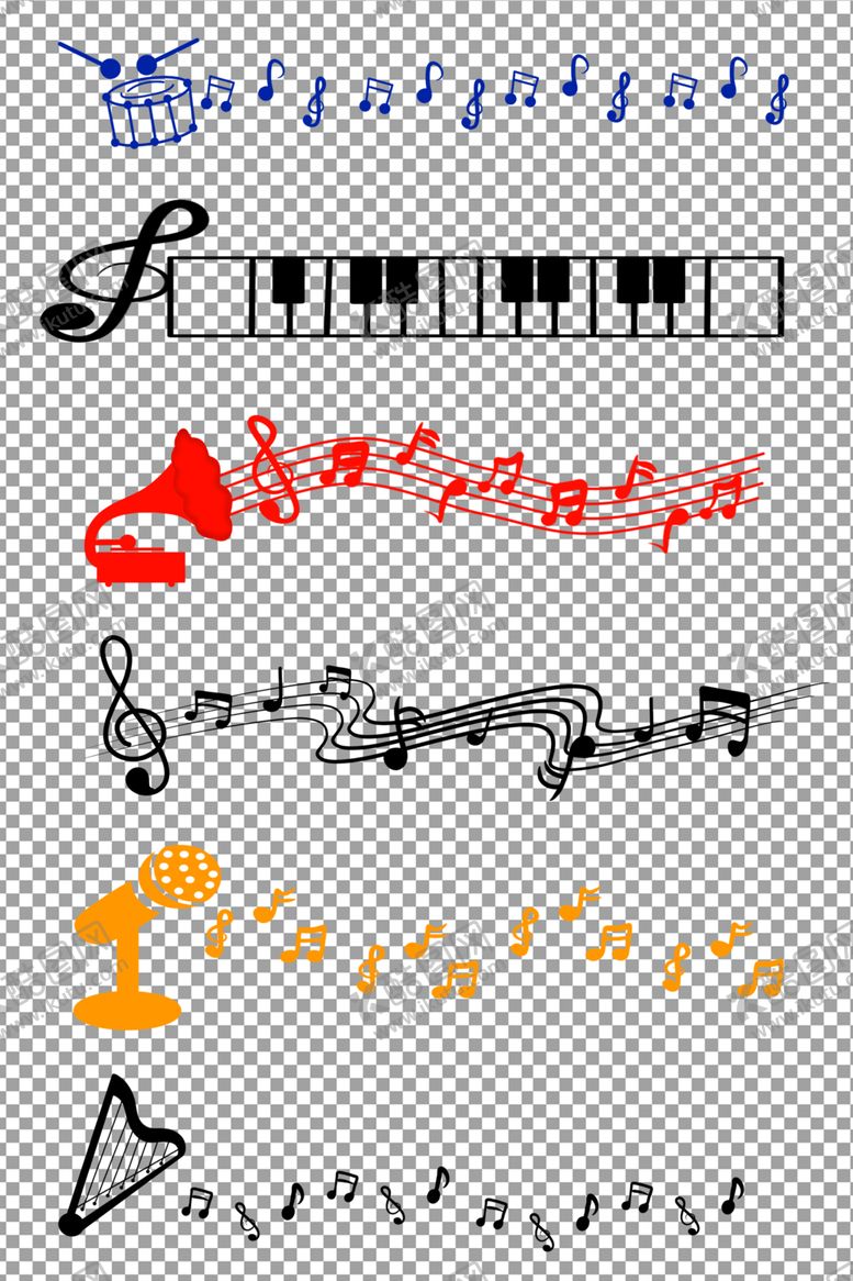 编号：62203809221251277373【酷图网】源文件下载-创意音乐符号