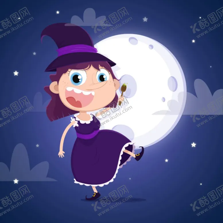 编号：20378612011716137565【酷图网】源文件下载-卡通魔女