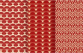 红色传统花纹