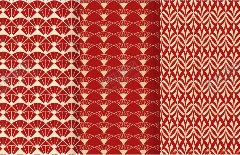 编号：60352504022115372513【酷图网】源文件下载-红色传统花纹