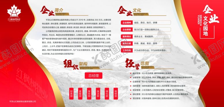 编号：26508707040510169066【酷图网】源文件下载-物业公司企业文化园地看板