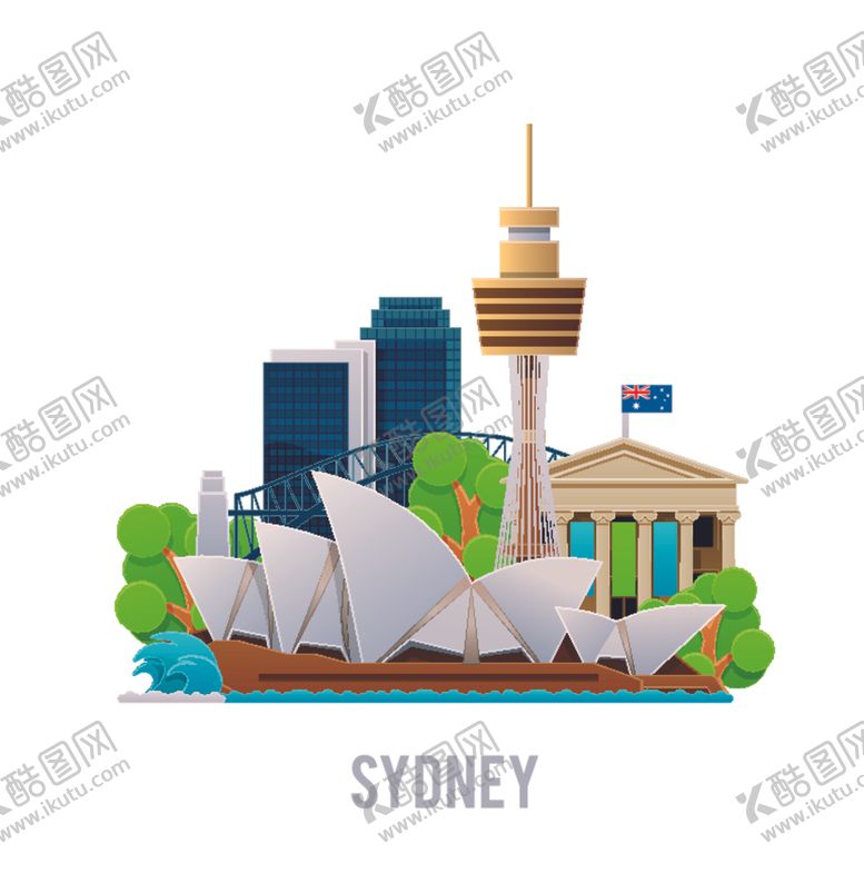 编号：46400009210949284905【酷图网】源文件下载-手绘城市城市地标