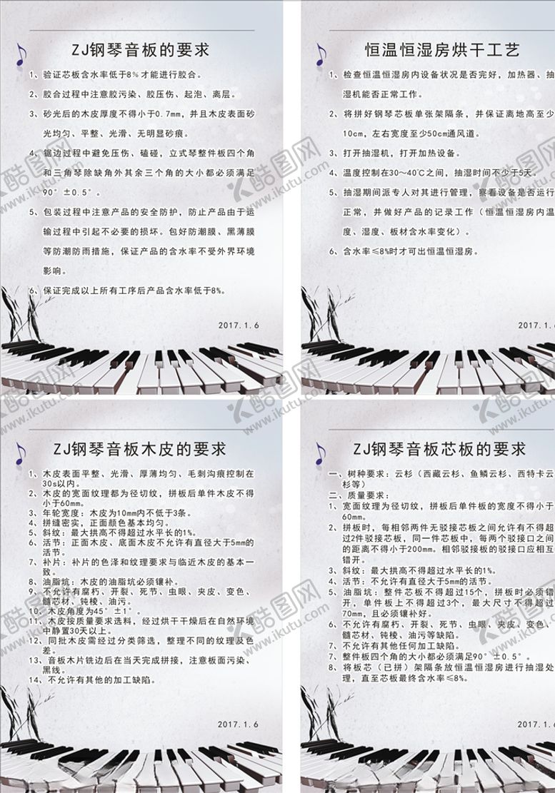 编号：61293805160651582447【酷图网】源文件下载-钢琴制作规范要求制度牌