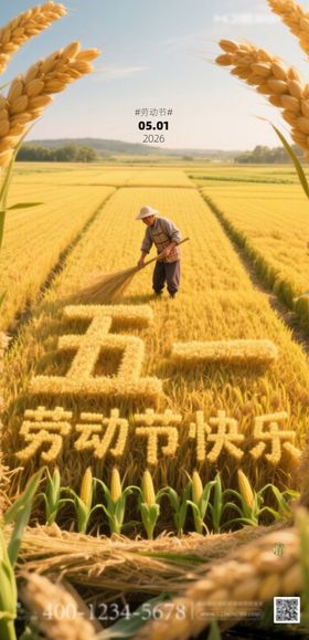 劳动节丰收海报