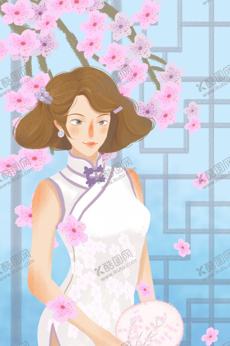 编号：37690809300043517398【酷图网】源文件下载-复古旗袍女装图片