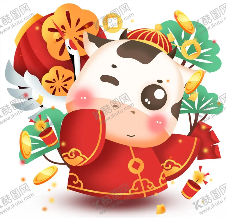 编号：70555104190212017205【酷图网】源文件下载-牛年元素