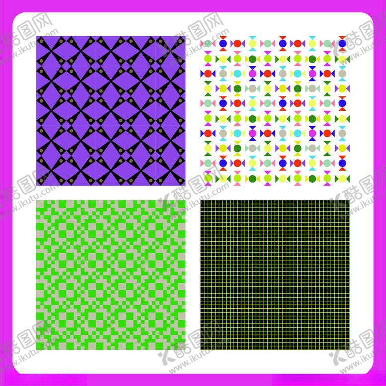 编号：13645611211159203461【酷图网】源文件下载-多彩几何图案素材集合