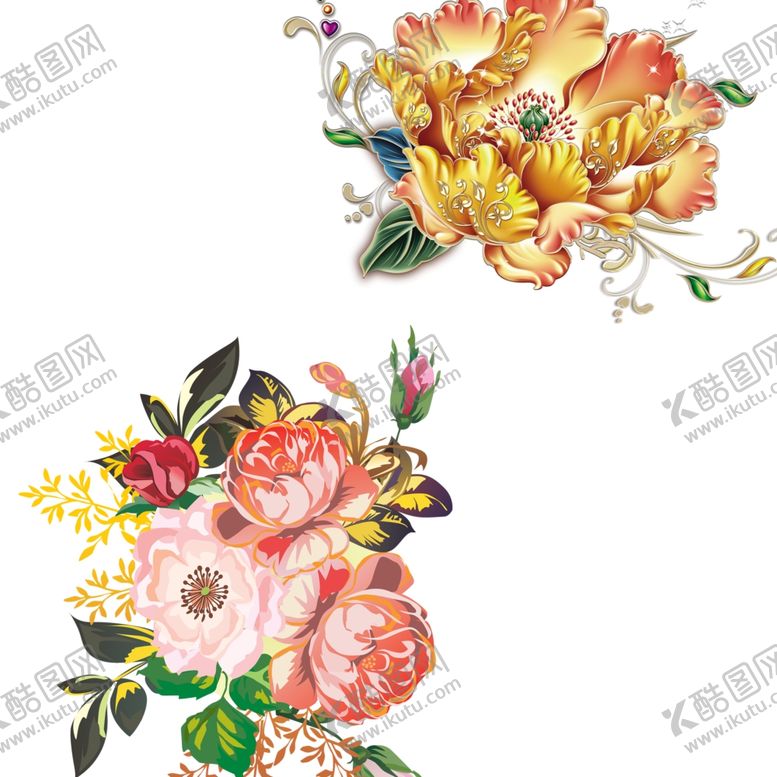 编号：98604410010428074094【酷图网】源文件下载-国画牡丹