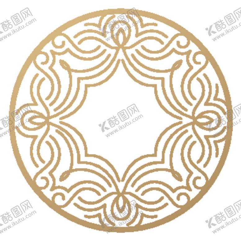 编号：62505307140336506075【酷图网】源文件下载-欧式金色花纹边框图案