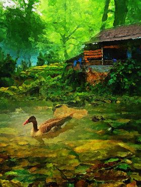 现代简约装饰几何画鎏金抽象画麋鹿玄关