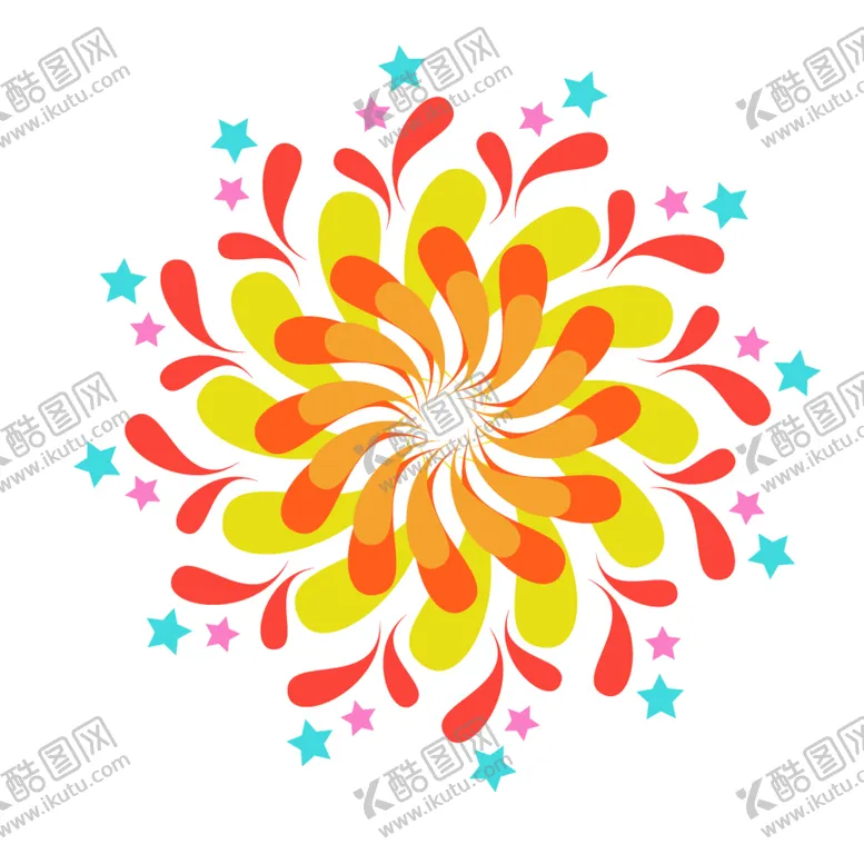 编号：39241809140024029052【酷图网】源文件下载-节日喜庆彩色烟花素材图片