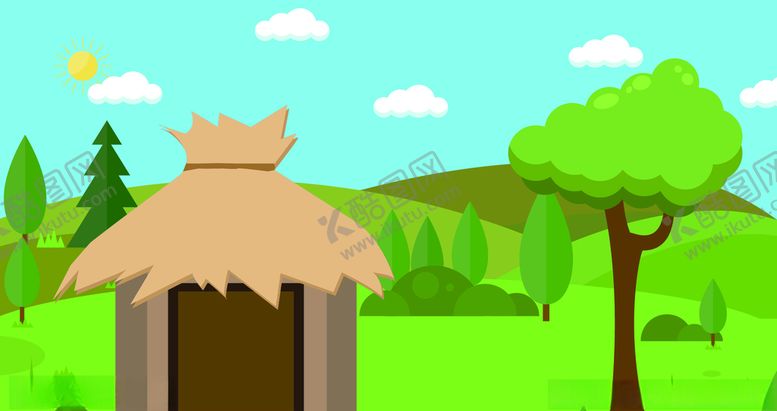 编号：11562810131312515678【酷图网】源文件下载-草原的草屋