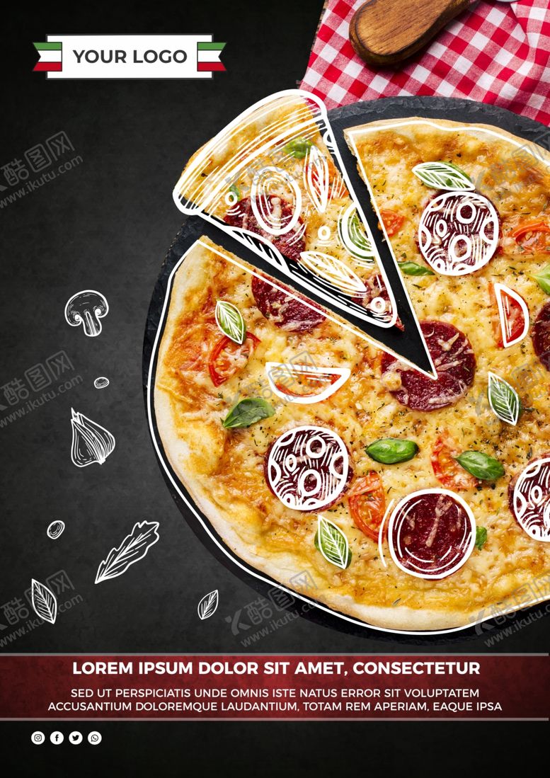 编号：86595510081232381664【酷图网】源文件下载-披萨海报