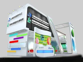展览3D模型三面开口