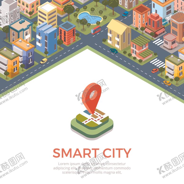 编号：25607809140812587851【酷图网】源文件下载-2.5D智能城市插画