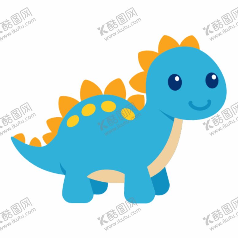 编号：30689601271823521869【酷图网】源文件下载-卡通风格的幼小的甲龙
