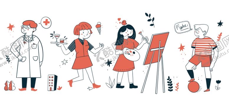 编号：21526609291751181049【酷图网】源文件下载-手绘劳动者