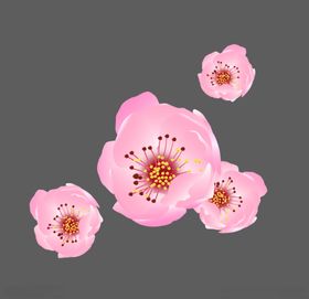 手绘桃花
