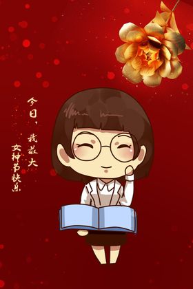 创意妇女节女神节节日祝福海报