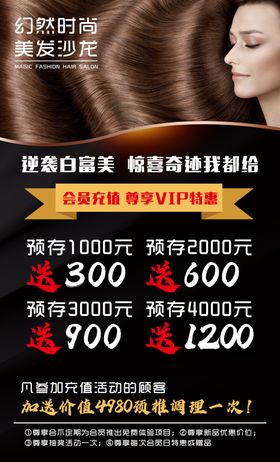 美发充值海报