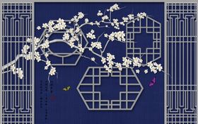 新中式背景墙