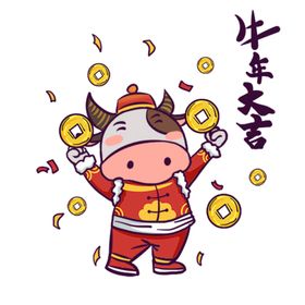 编号：54290709240930254258【酷图网】源文件下载-牛年牛气2021年 新年快乐 