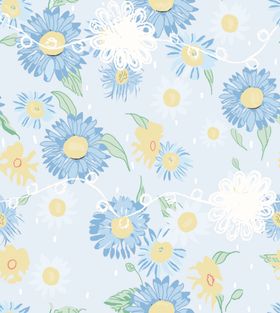小碎花蓝色色块大牌