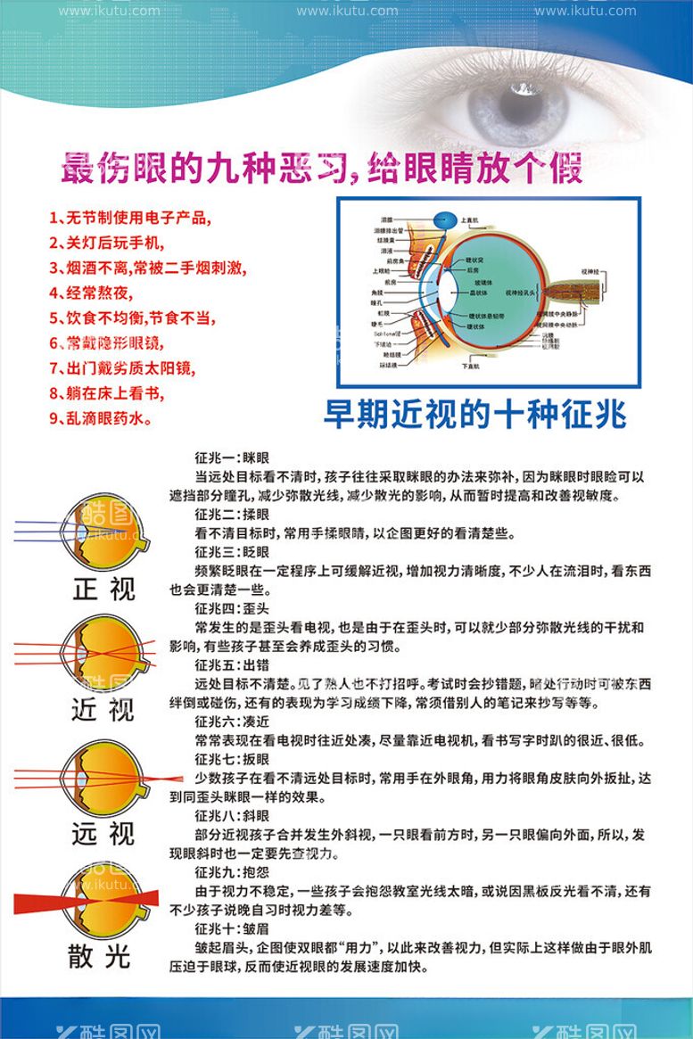 编号：39613502041910106266【酷图网】源文件下载-爱眼护眼知识