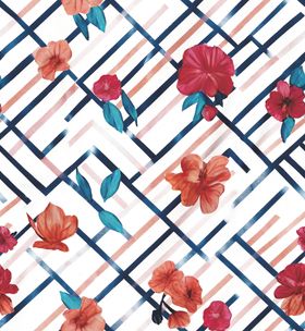 花卉几何图案纹理设计