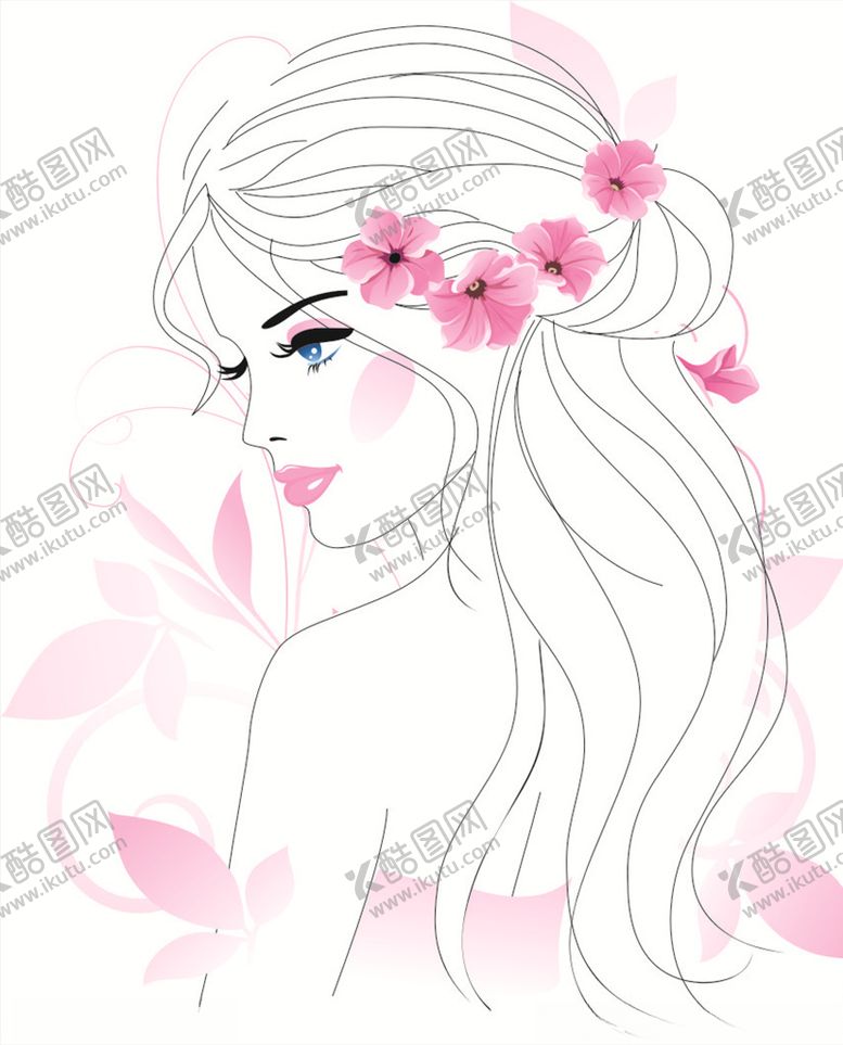 编号：37185007092256479740【酷图网】源文件下载-矢量图卡通美女