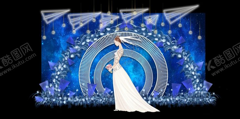 编号：18907410131704173460【酷图网】源文件下载-蓝色婚礼