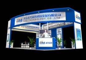 展览3D模型二面开口示示源文件